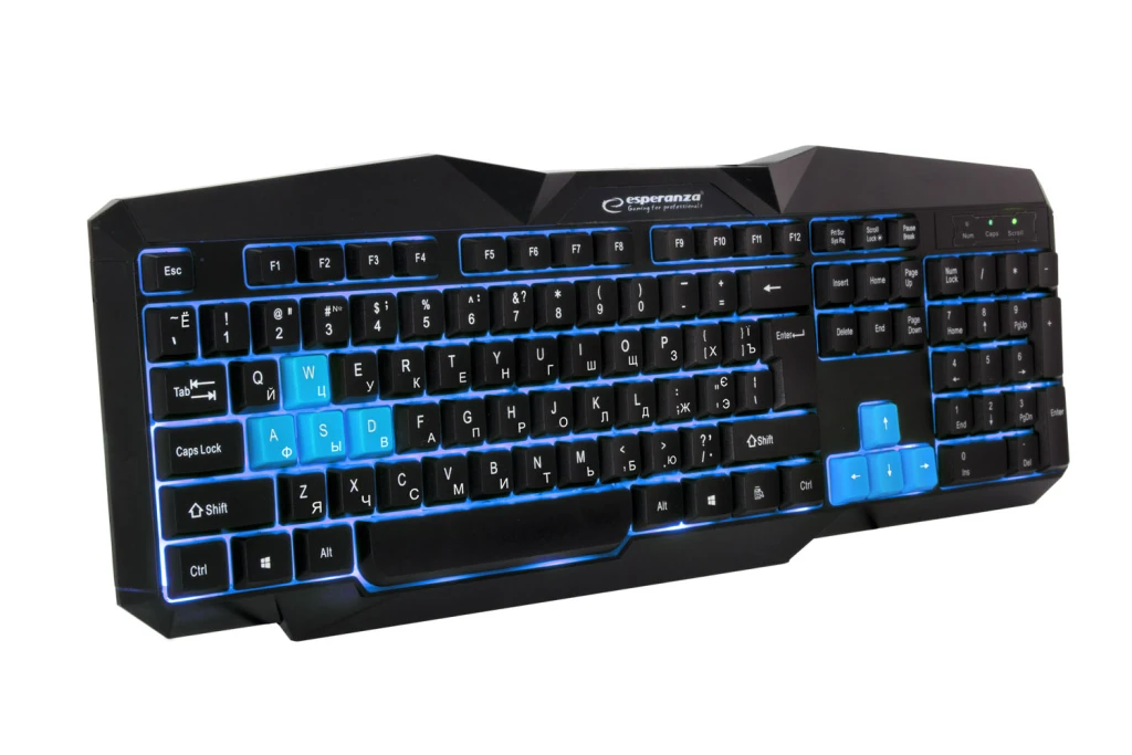 Keyboard esperanza tirons  egk201b blue - ru layout / gaming, illuminated 3