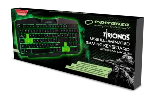 Keyboard esperanza tirons  egk201g green - ru layout / gaming, illuminated Thumbnail 2
