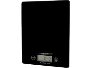 Kitchen Scale Esperanza LEMON EKS002K Black, Touch buttons, Maximum capacity: 5000g, Division: 1g, Four units of measure: g /lb/oz/kg, Tare Function,