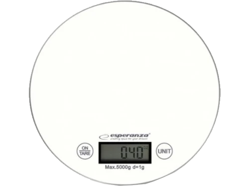 Kitchen scale esperanza mango eks003w white  touch buttons, maximum capacity: 5000g, division: 1g, four units of measure: g /lb/oz/kg, tare function, 2