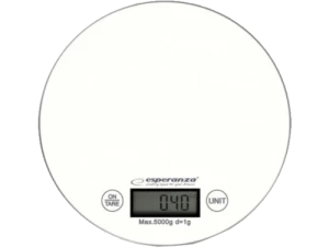 Kitchen scale esperanza mango eks003w white  touch buttons, maximum capacity: 5000g, division: 1g, four units of measure: g /lb/oz/kg, tare function,