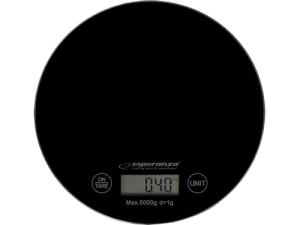 Kitchen Scale Esperanza MANGO EKS003K Black  Touch buttons, Maximum capacity: 5000g, Division: 1g, Four units of measure: g /lb/oz/kg, Tare Function,