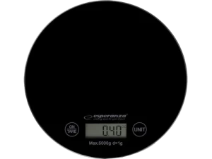 Kitchen scale esperanza mango eks003k black  touch buttons, maximum capacity: 5000g, division: 1g, four units of measure: g /lb/oz/kg, tare function,