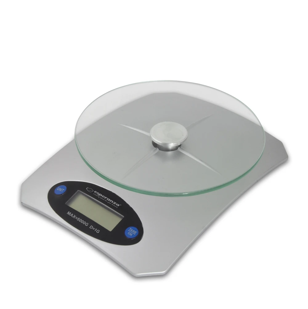Kitchen scale esperanza avocado eks006 gray, maximum capacity: 5000g, division: 1g, four units of measure: g /lb/oz/kg, tare function, power: 1xcr2032 4