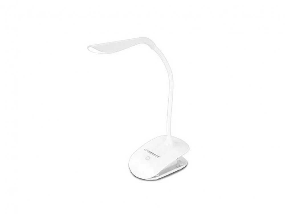 Desk lamp esperanza deneb eld104w white, 14 led’s, touch switch, 3 levels of brightness, light color: 5500k, flexible arm, retaining clip, built-in ey 3