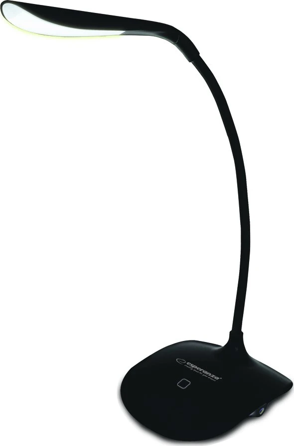 Desk lamp esperanza mimosa eld105k black, 14 led’s, touch switch, 3 levels of brightness, night light, light color: 5500k, flexible arm, illuminated s 2