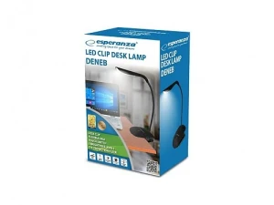 Desk lamp esperanza mimosa eld105k black, 14 led’s, touch switch, 3 levels of brightness, night light, light color: 5500k, flexible arm, illuminated s