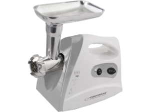 Meat grinder esperanza meatball ekm012e 600w stainless steel knife for long time use, metal spiral drive, 3 discs with different diameter holes (2,7mm Thumbnail 3