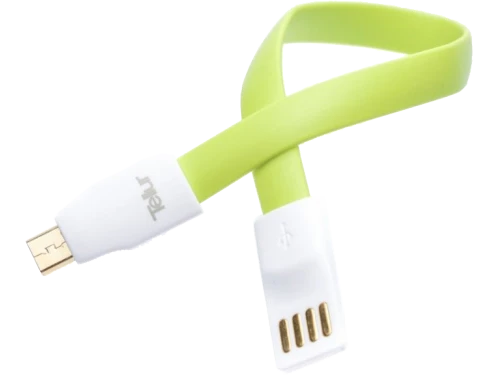 Cable usb - micro usb, magentic, 0.2m, tellur green  tll155081 2