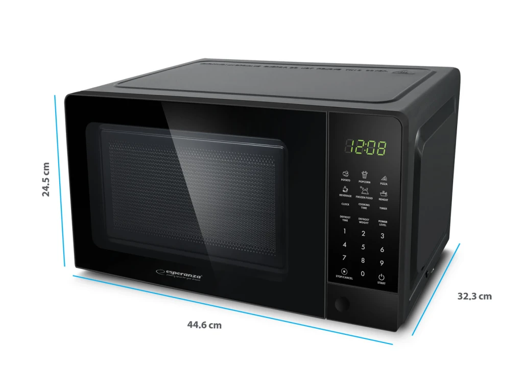 Microwave oven esperanza horneado eko009 20l, 700w, black, led display, defrost, multistage cooking program 2
