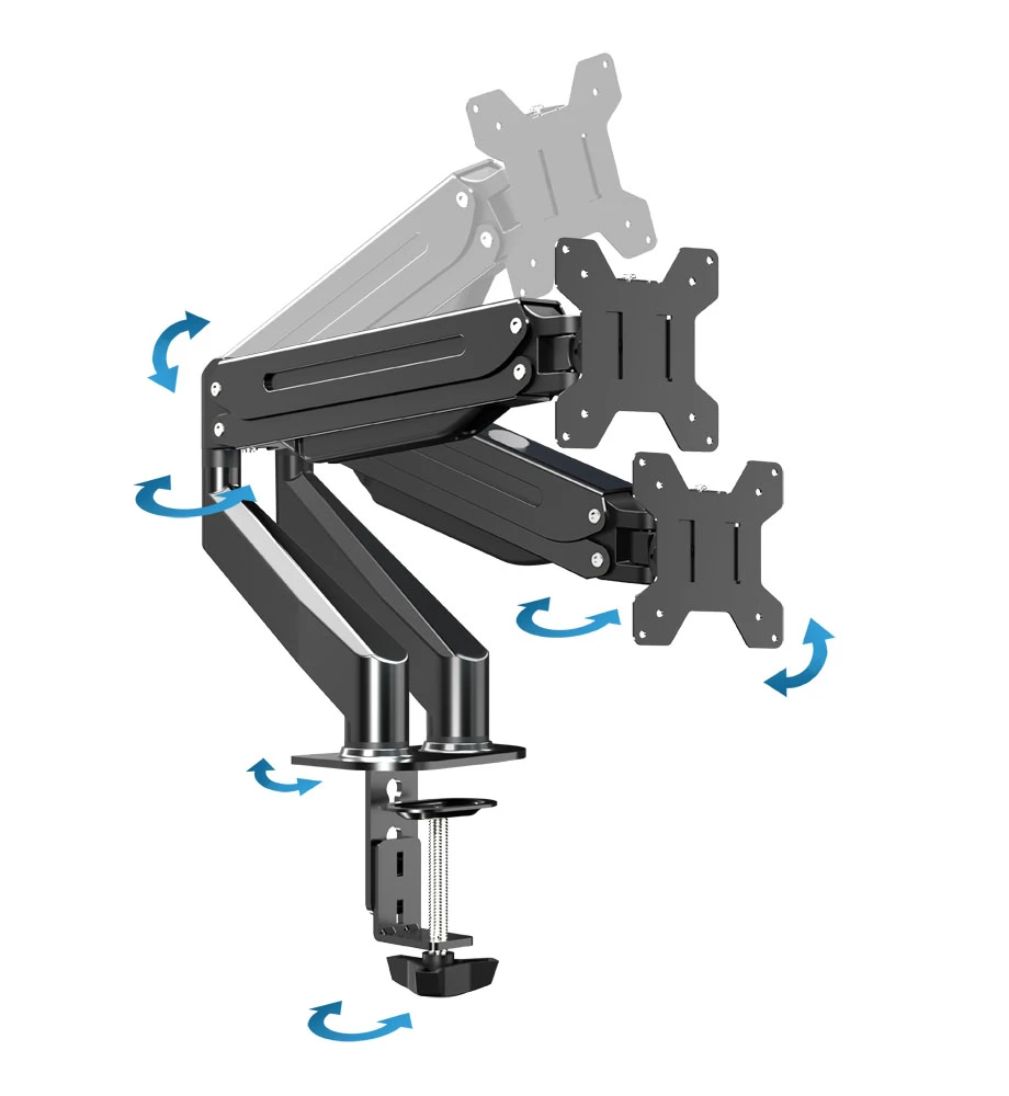 Arm for 2 monitor 10"-27"  esperanza mache erw020 3