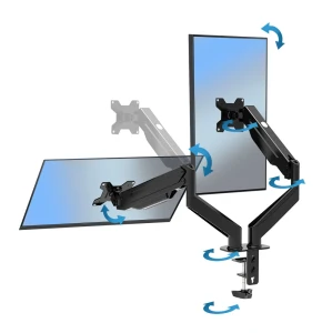 Arm for 2 monitor 10"-27"  esperanza mache erw020 Thumbnail 2