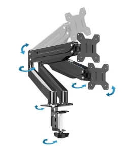 Arm for 2 monitor 10"-27"  esperanza mache erw020 Thumbnail 3