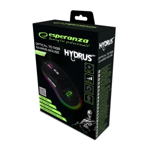 Mouse esperanza hydrus egm702, gaming mouse, 7200dpi, optical sensor, 7d rgb, teflon, 7 buttons, usb braided cable Thumbnail 6