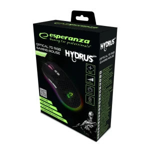 Mouse esperanza hydrus egm702, gaming mouse, 7200dpi, optical sensor, 7d rgb, teflon, 7 buttons, usb braided cable Thumbnail 5