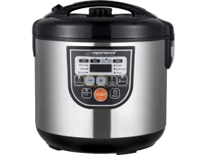 Multicooker Esperanza COOKING MATE EKG011 Black, Power: 860W, Inner pot capacity: 5L, Inner pot coating: non-stick, Steam vent cup: removable, 11 prog