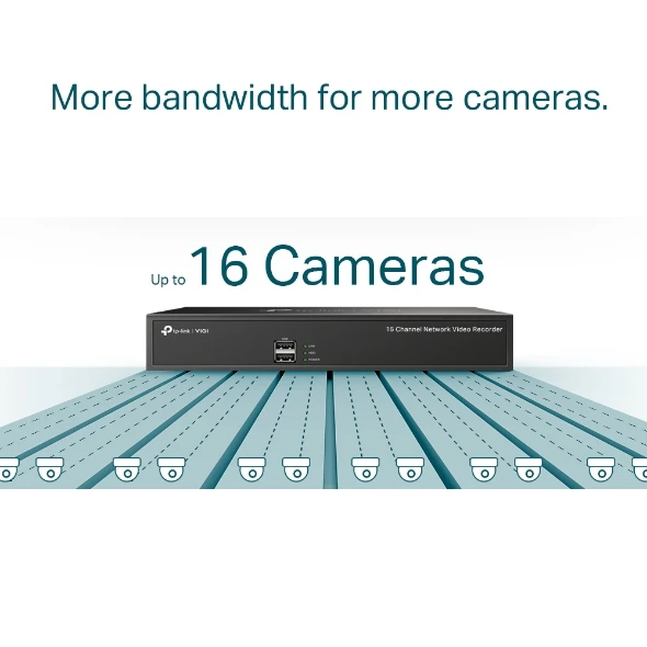 Recorder nvr 16-ch tp-link vigi nvr1016h, in:80mbit/s,out:60mbit/s,tcp/ip, dhcp, dns, ntp, upn, storage:up to 10 tb 3