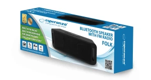Esperanza folk ep126kk, bluetooth portable speaker, power: 6w (2 x 3w), black, built-in fm radio, bluetooth profiles: a2dp, avrcp, hfp, hsp, bluetooth Thumbnail 2