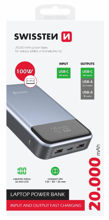 20000mah powerbank - swissten 100w pd for laptops gray 5
