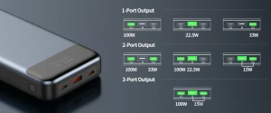 30000mah powerbank - swissten 133w pd for laptops gray Thumbnail 2
