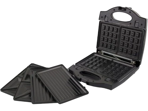 Sandwich maker esperanza portabella ekt006k black 750w, 3 in 1 functions (sandwich maker, waffle maker and grill), automatic temperature control, non- 2