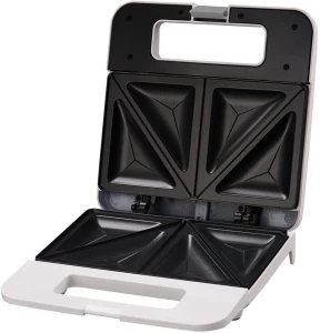 Sandwich Maker Esperanza PARMIGIANO EKT010W White 1000W, with grill plate, automatic temperature control, non-stick coating of the heating plates, hea