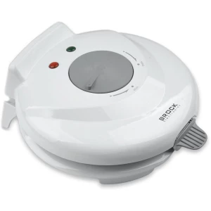 Waffle Maker BROCK WM 3001, White, 750W, Plate size Ø 19,2 cm, Cool touch housing, Non-stick surface, Power and ready indicator lights, Incl. cone sha