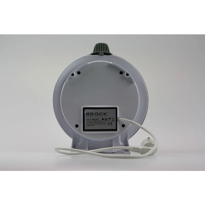 Waffle maker brock wm 3001, white, 750w, plate size ø 19,2 cm, cool touch housing, non-stick surface, power and ready indicator lights, incl. cone sha 10