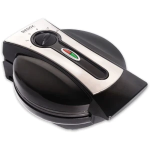 Waffle maker brock wm 3002 bk, black, 1000w, plate size: ø 18.5cm, non-stick surface treatment of baking surfaces, power indicator - red indicator lig