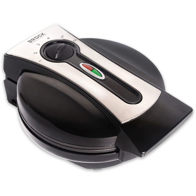 Waffle maker brock wm 3002 bk, black, 1000w, plate size: ø 18.5cm, non-stick surface treatment of baking surfaces, power indicator - red indicator lig 6