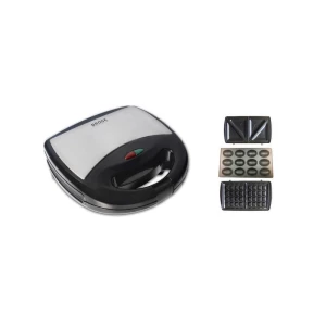 Sandwich Maker BROCK SSM 2004 SS, 750W, 3 in 1 functions (Sandwich, Waffle, Nut), Plate size: 23,5 x 13 cm