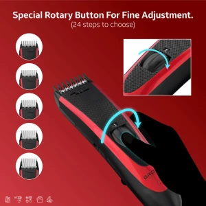 Hair clipper BROCK BHC 2001 Stainless steel blade, 1 pcs comb attachment, cutting lenght: 3-15mm, Special rotary button (24 steps to choose) for fine