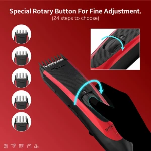 Hair clipper brock bhc 2001 stainless steel blade, 1 pcs comb attachment, cutting lenght: 3-15mm, special rotary button (24 steps to choose) for fine Thumbnail 7