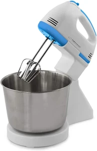 Stand mixer with bowl  esperanza biscotti ekm019w, 150w, 2.5l bowl, 7 ajustable speeds, 2x beaters, 2x kneader hooks