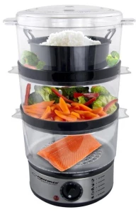 Steam Cooker Esperanza STEAM VOLCANO EKG009, Nominal frequency: 50/60 Hz, Power consumption: 400 W, Capacity: 7,5L ( total ), Timer:  0 -60 minutes, P