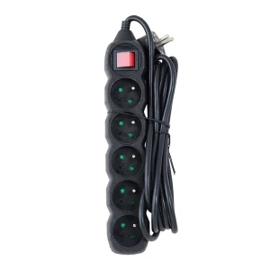 Prelungitor сг protectie Esperanza ELK214K, 1.5m, 5 sockets, switch ON/OFF, 16A, Black