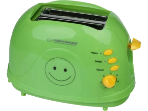 Toster Esperanza SMILEY EKT003 Green, 750W, 3 in 1, Toasting, Reheating, Defrost frozen bread, Designed to prepare thick and thin toast, Electronic Ti