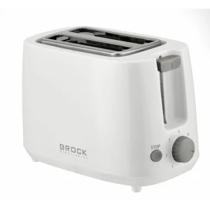 Toaster BROCK BT 1006 WH, 700W,  2 slices, pop-up. Variable electronic time control. Jam protection. Automatic shutdown. Cancel function in the middle