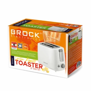 Toaster BROCK BT 1006 WH, 700W,  2 slices, pop-up. Variable electronic time control. Jam protection. Automatic shutdown. Cancel function in the middle