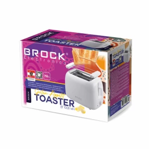 Toaster BROCK BT 1008 WH, 750W,  2 slices, pop-up. Variable electronic time control. Jam protection. Automatic shutdown. Cancel function in the middle