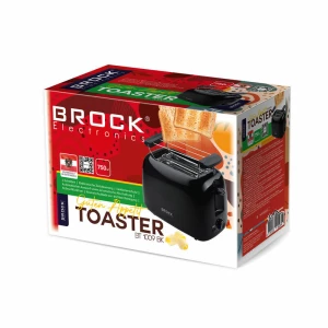 Toaster BROCK BT 1009 BK, 750W, 2 slices, pop-up. Variable electronic time control. Jam protection. Automatic shutdown. Cancel function in the middle