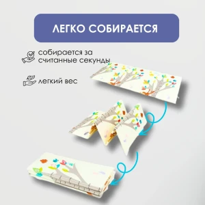 Covoras de joaca pentru copii sea/alphabet 150x200cm, 2 fete, termic, anti-derapant, pliabil Thumbnail 3