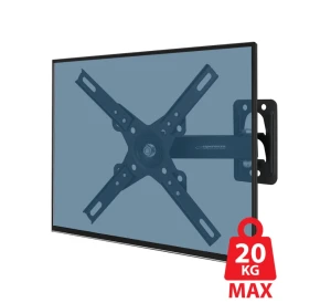 Esperanza tv-wall mount horus erw011 for 12-50", max load 20kg, vesa 75x75-200x200mm, distance of tv from wall: 55-220mm, tilt adjustment up to 25°, h