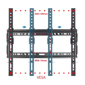Esperanza tv-wall mount hypnos erw014 for 26-70", max load 30kg, vesa 75x75-400x400mm, distance of tv from wall: 35mm, tilt adjustment up to 15°, leve Thumbnail 7