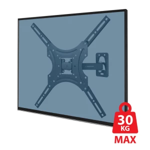 Esperanza TV-Wall Mount PROTEUS ERW015 for 26-70", Max load 30kg, Vesa 75x75-400x400mm, Distance of TV from wall: 110-465mm, Tilt adjustment up to 15°