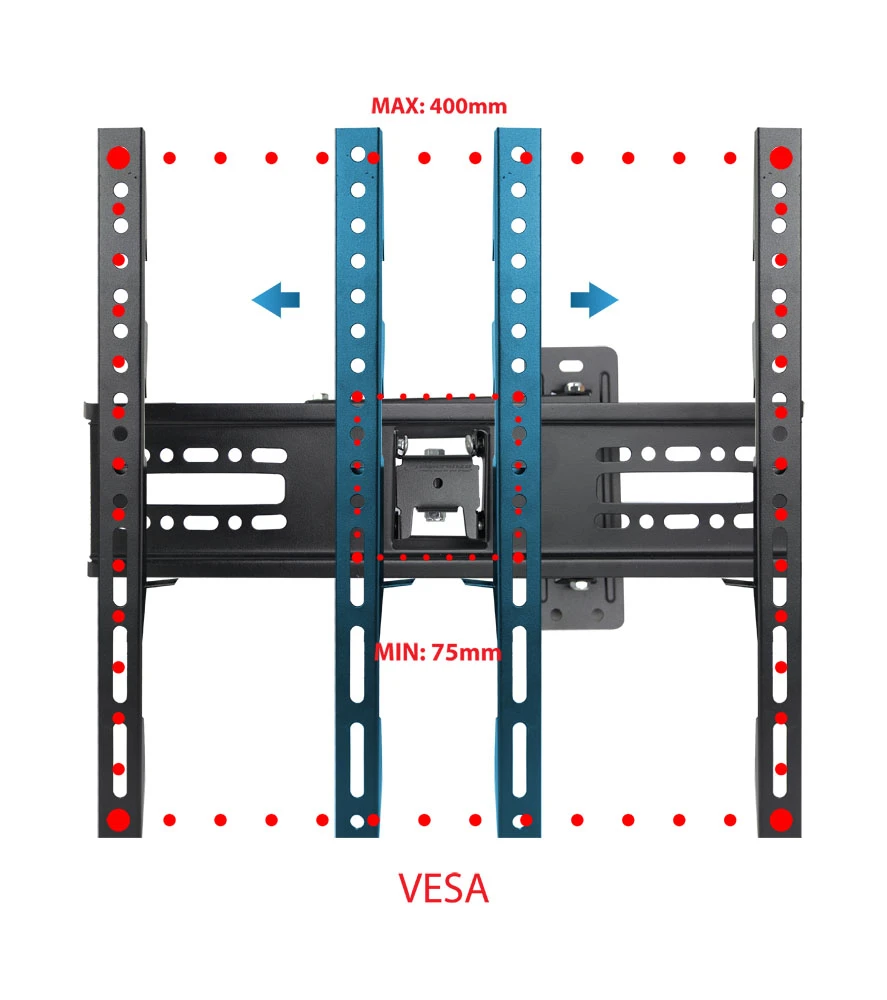 Esperanza tv-wall mount atlas erw016 for 26-70", max load 45kg, vesa 75x75-400x400mm, distance of tv from wall: 90-460mm, tilt adjustment up to 15°, h 6
