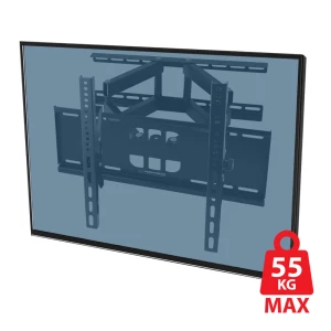 Esperanza tv-wall mount titan erw012 for 26-70", max load 55kg, vesa 75x75-400x400mm, distance of tv from wall: 110-465mm, tilt adjustment up to 15°, Thumbnail 2
