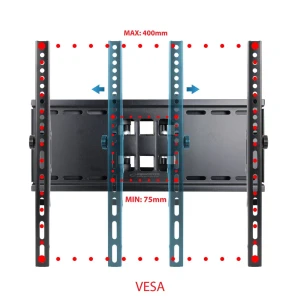 Esperanza tv-wall mount titan erw012 for 26-70", max load 55kg, vesa 75x75-400x400mm, distance of tv from wall: 110-465mm, tilt adjustment up to 15°, Thumbnail 6