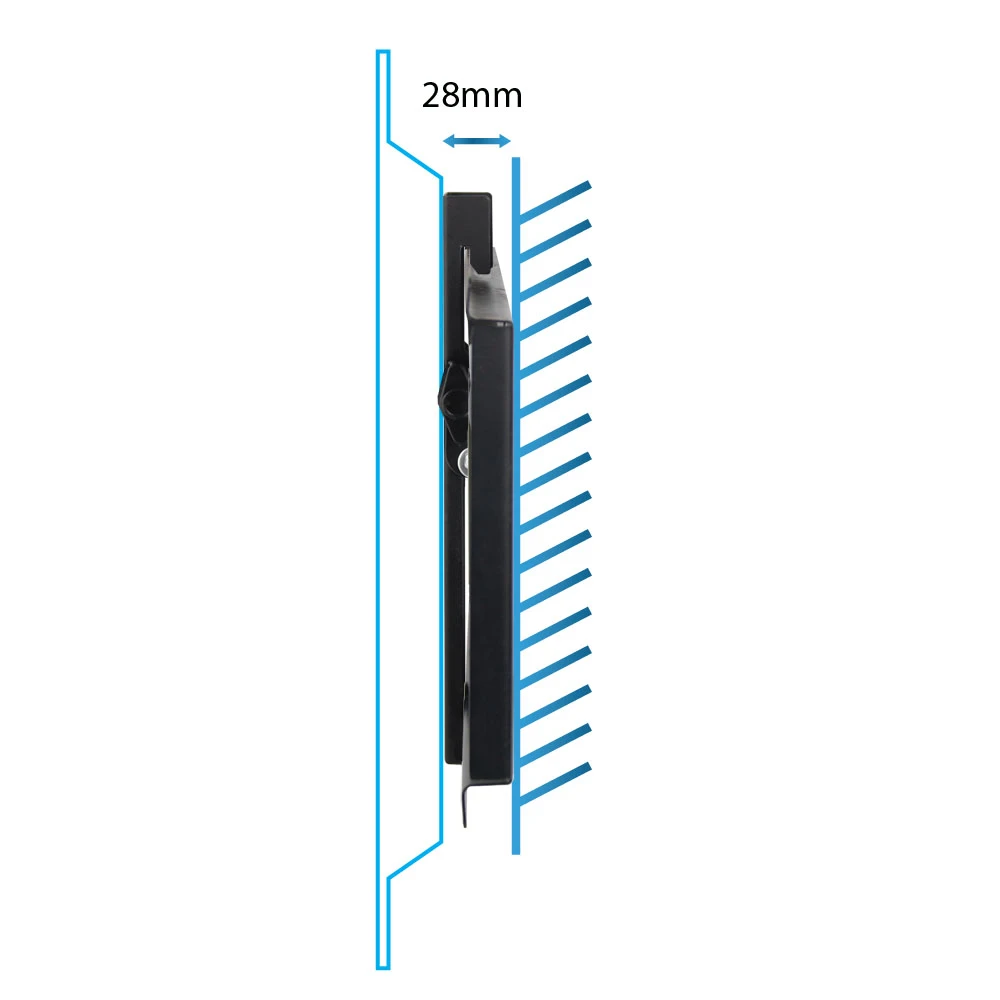 Esperanza tv-wall mount 001 erw001 for 14-50", max load 25kg, vesa 75x75-200x200mm, distance of tv from wall: 24mm, tilt adjustment up to 15°, level i 8