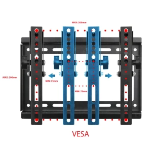 Esperanza tv-wall mount 001 erw001 for 14-50", max load 25kg, vesa 75x75-200x200mm, distance of tv from wall: 24mm, tilt adjustment up to 15°, level i Thumbnail 4